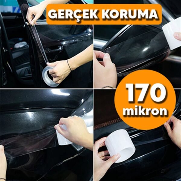 Araç Kapı Eşik Kaput Çizik Önleyici Şeffaf Koruma Folyosu 30x10mt