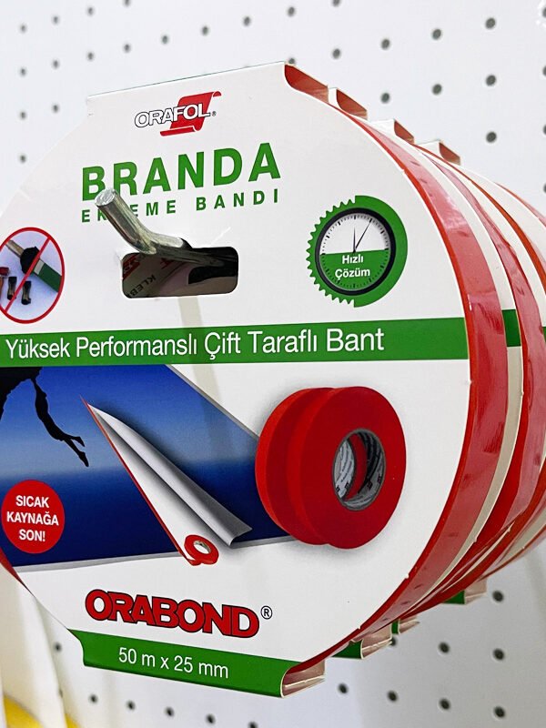 25mm ÇİFT TARAFLI BRANDA EKLEME BANDI ORABOND Yüksek Performanslı