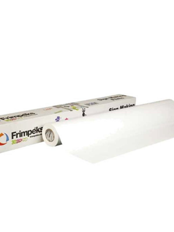 Frimpeks Arkası Gri Dijital Baskı Folyosu Parlak Beyaz 152x50mt