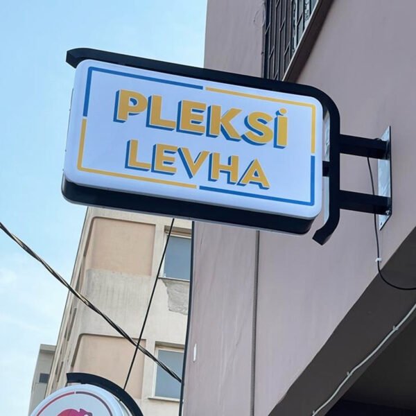 Dikdörtgen Yatay Plus Ayaklı Fener Tabela 70x40cm