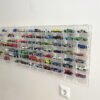 Şeffaf Pleksi 49lu Kapaklı Hotwheels Araba Standı (67x35x5cm)