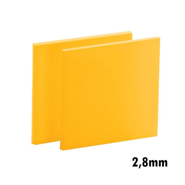 2,8mm Koyu Sarı Pleksi Dökme Levhalar 67x100