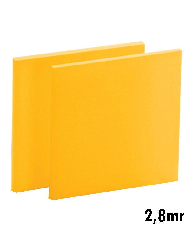 2,8mm Koyu Sarı Pleksi Dökme Levhalar 135x200