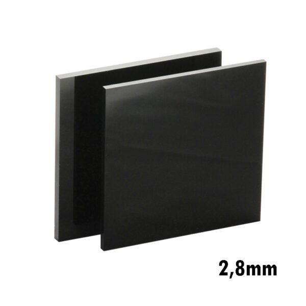 2,8mm Siyah Pleksi Dökme Levhalar 67x100
