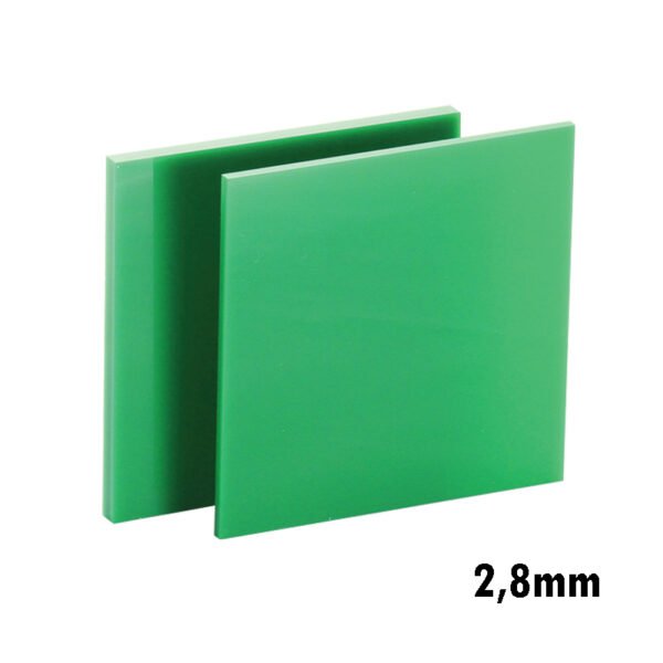 2,8mm Yeşil Pleksi Dökme Levhalar 135x100