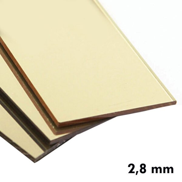 2,8mm Altın Ayna Pleksi Levhalar 122x244